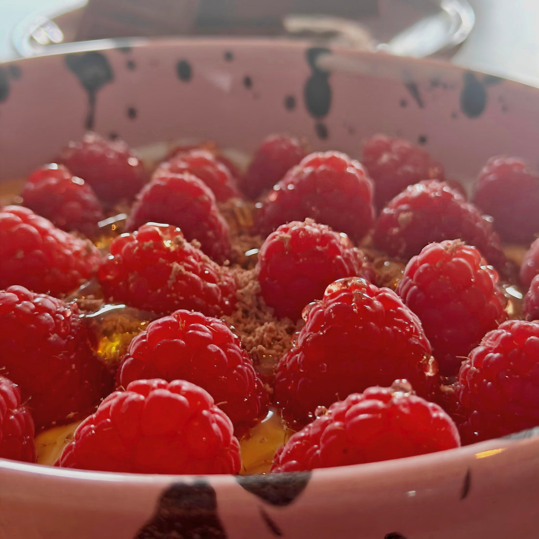 Parfait van speculaas & frambozen