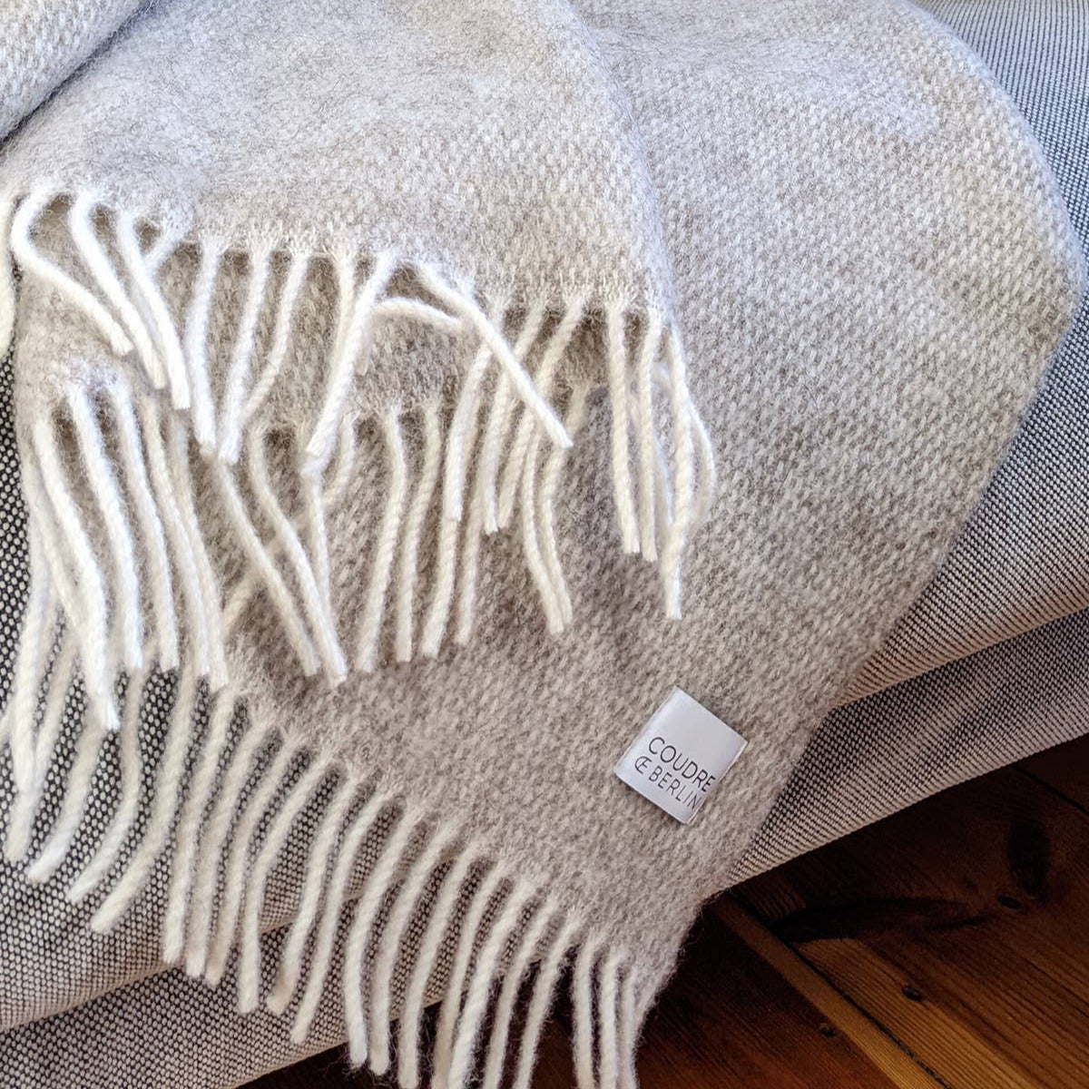 Pickstitch Limestone wollen plaid
