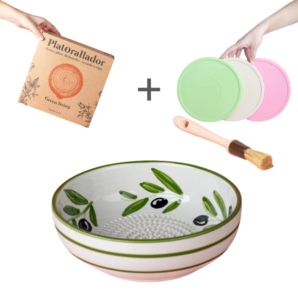 Starter Set Medio (grater plate + lid + brush)