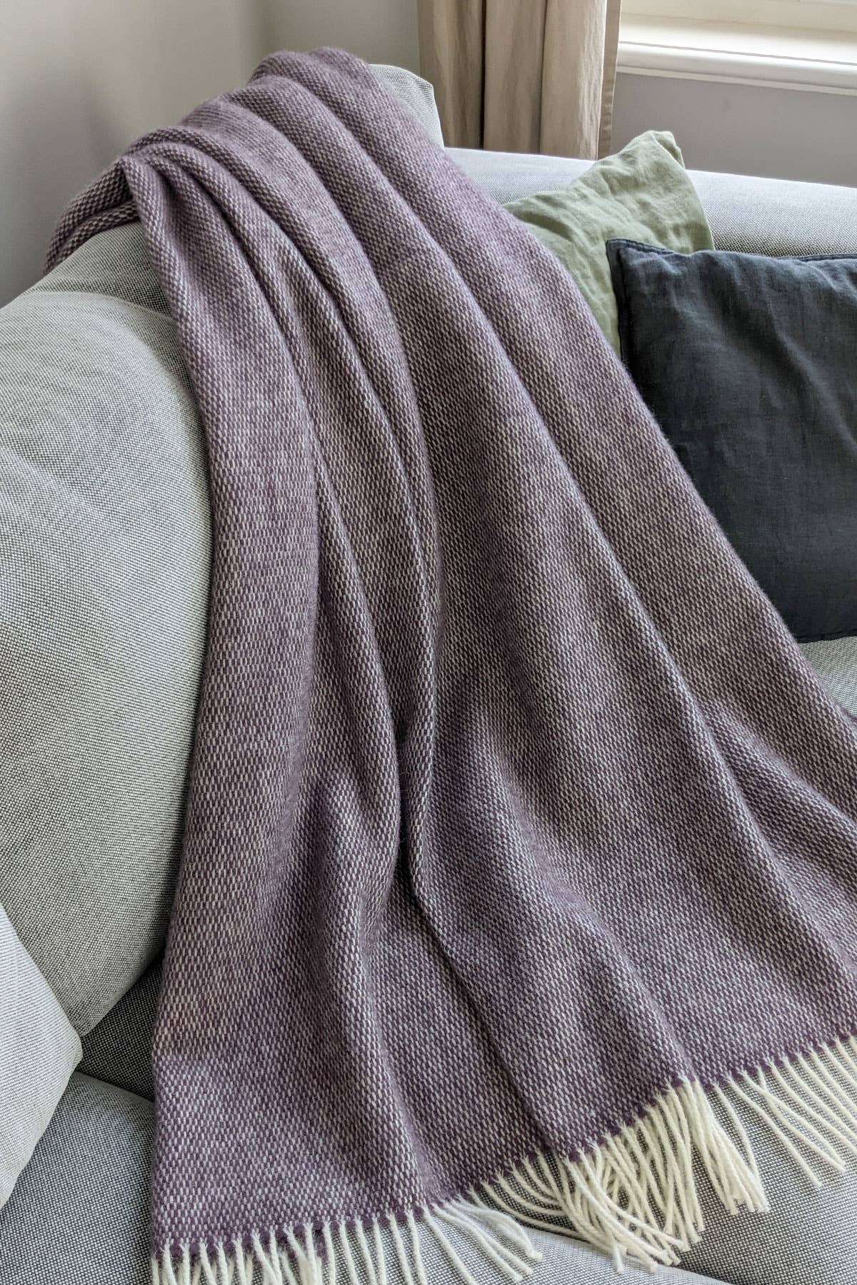 Pickstitch Plum wollen plaid