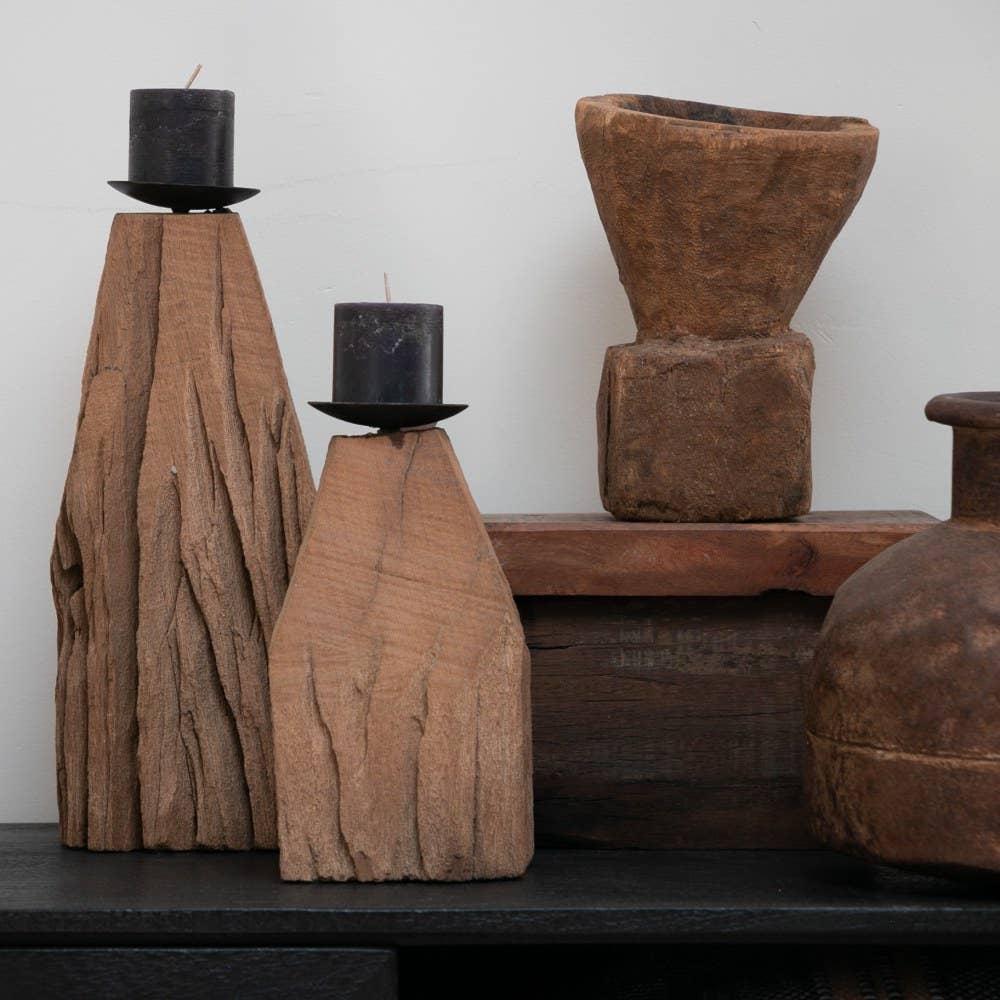 Reclaimed Pillar Kaarsenhouders (set van 2)
