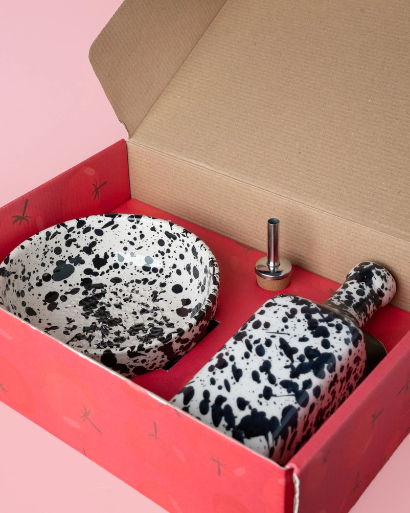 Giftset Esmeralda (Raspbord + oliefles + borsteltje)