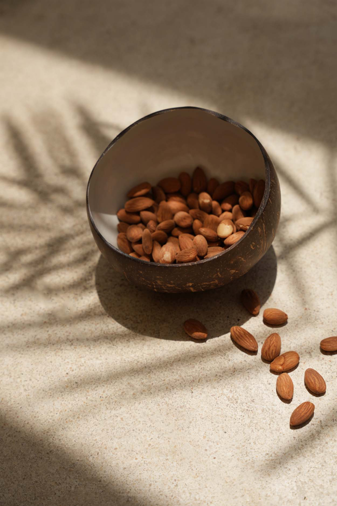 coconut bowl with almonds