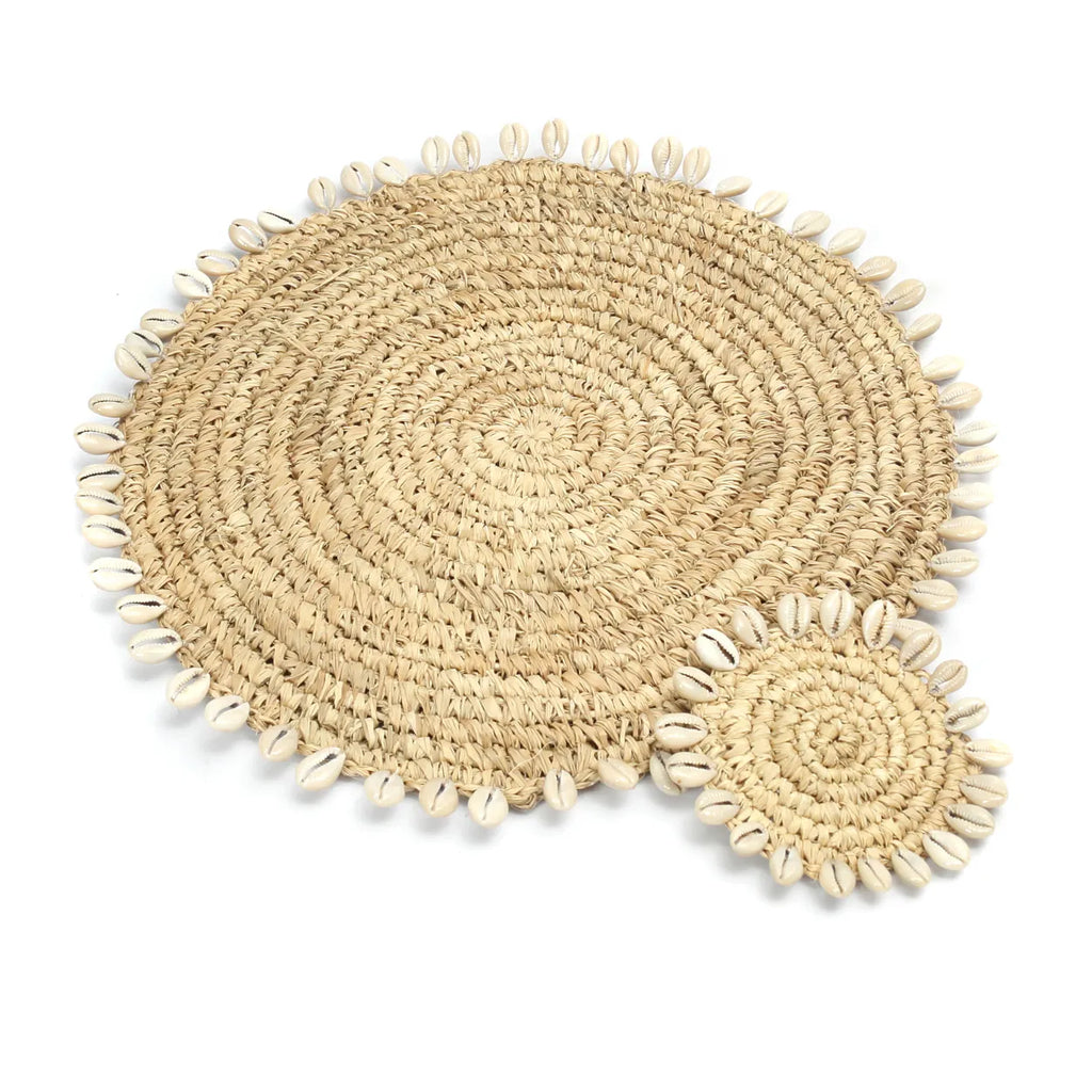 De Raffia Shell onderzetter