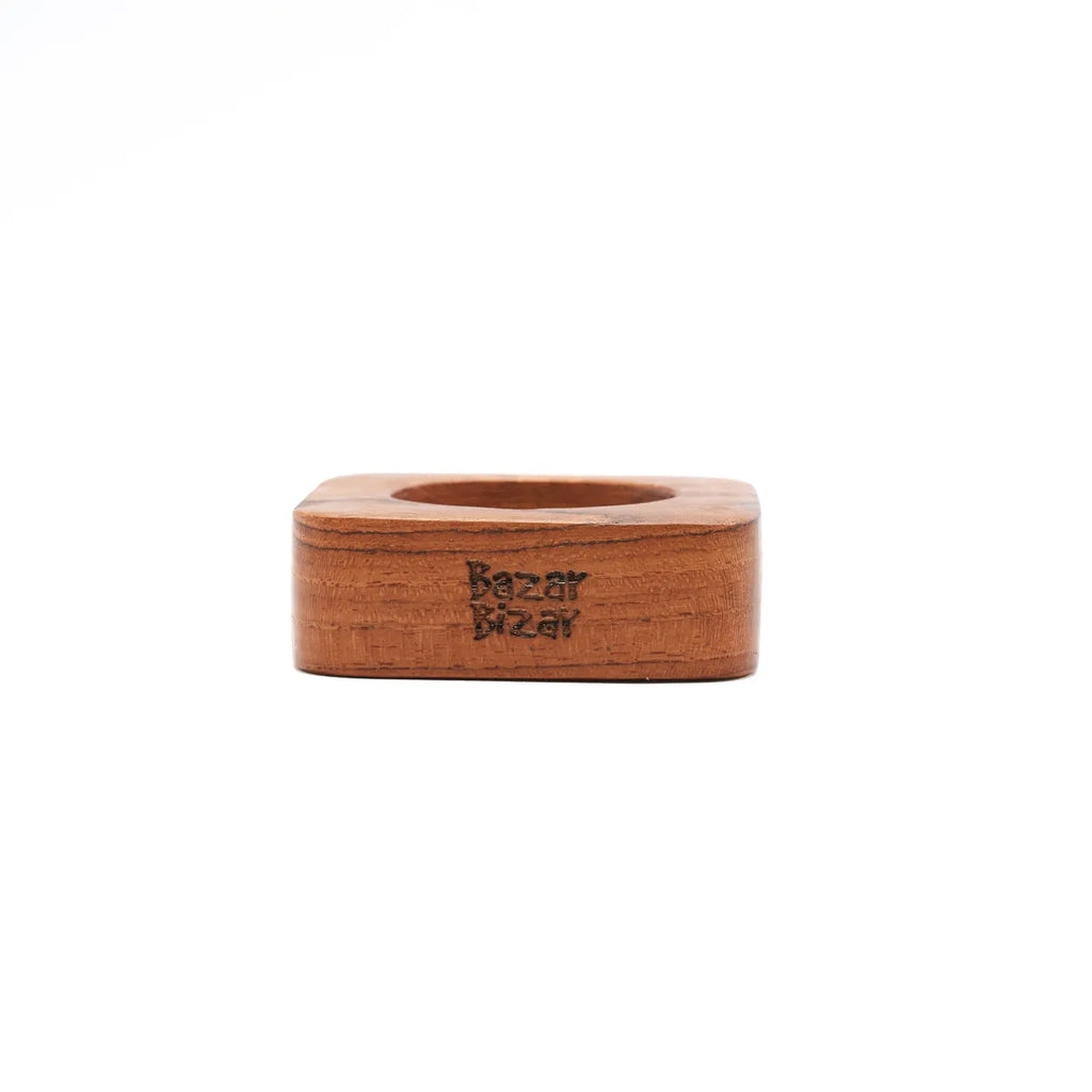 Teak Root servetring (set van 4)