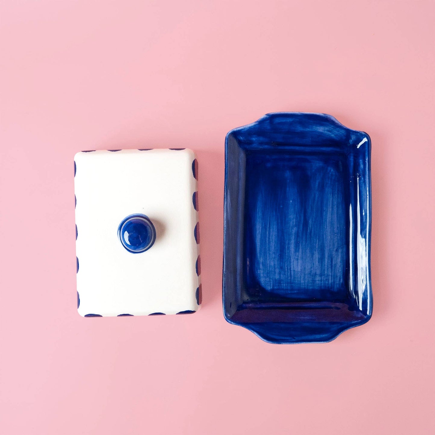 Ceramic Butter Dish / Costa Azul