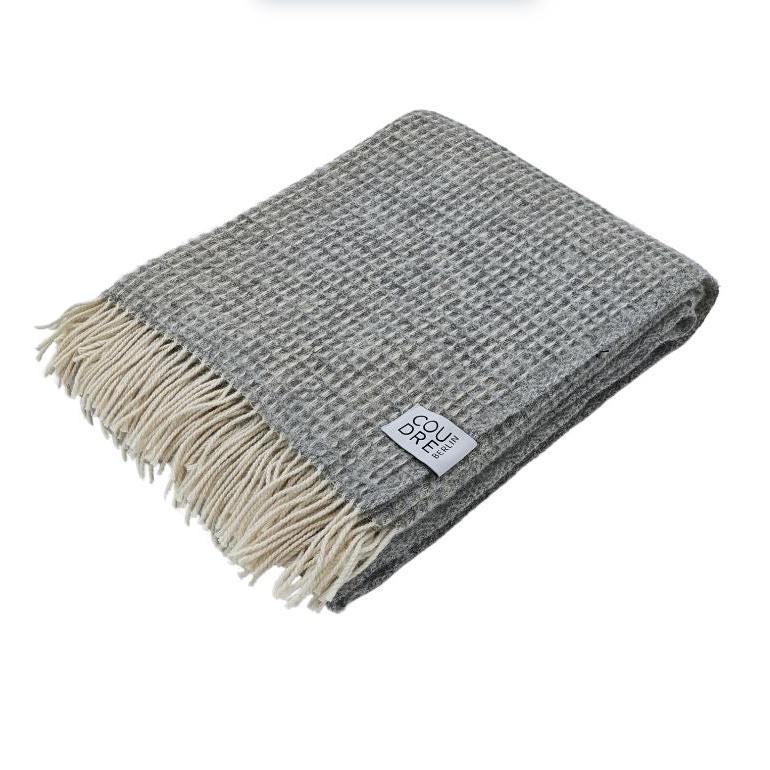 Waffle Light Granite Woolen Blanket