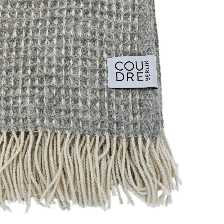 Waffle Light Granite Woolen Blanket