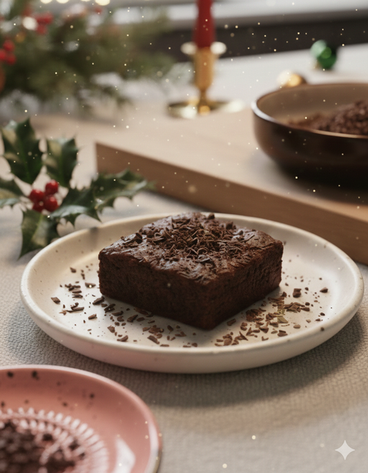 Brownie met geraspte chocolade