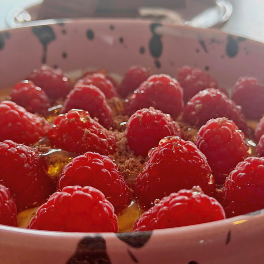 Parfait van speculaas & frambozen