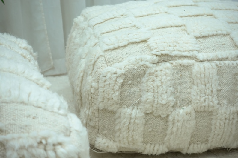 Berber Beni Ourain Kilim Pouf