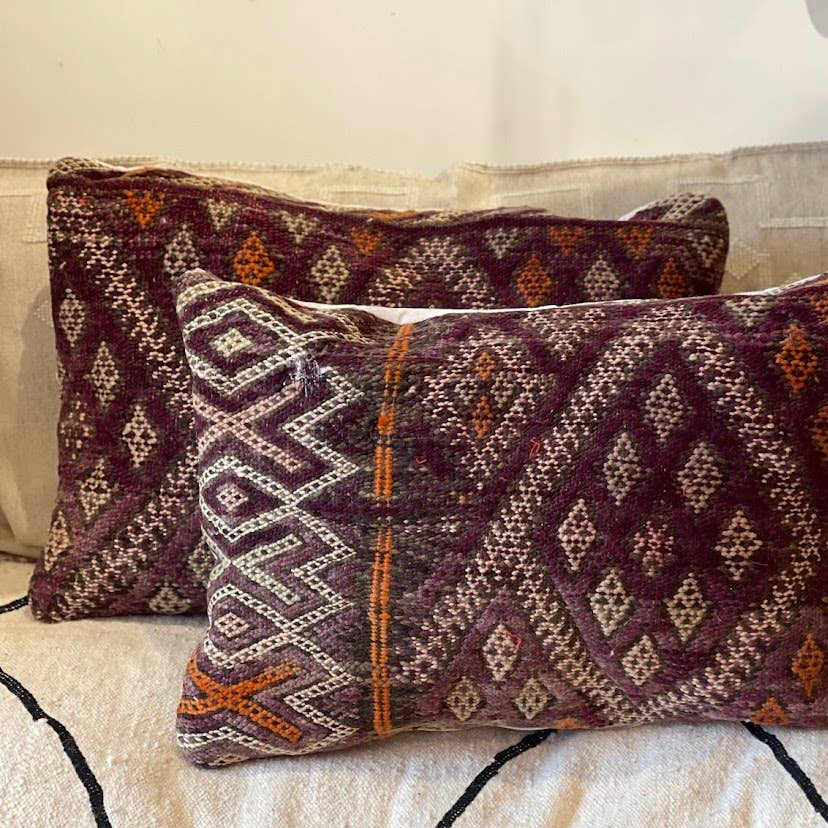 Burgundy Berber Cushion Covers (Set of 2)