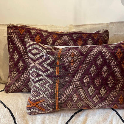 Burgundy Berber Cushion Covers (Set of 2)