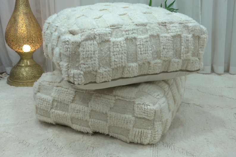 Berber Beni Ourain Kilim Pouf
