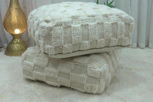 Berber Beni Ourain Kilim Pouf
