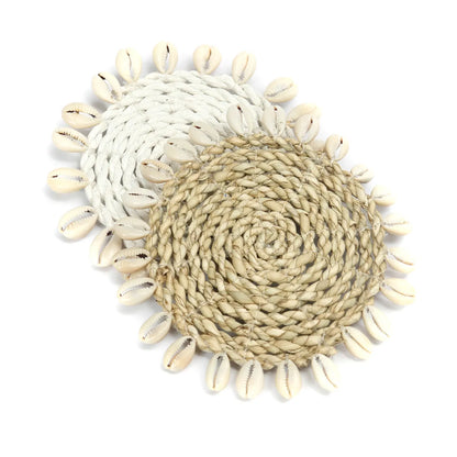 De Seagrass Shell Coaster - Wit