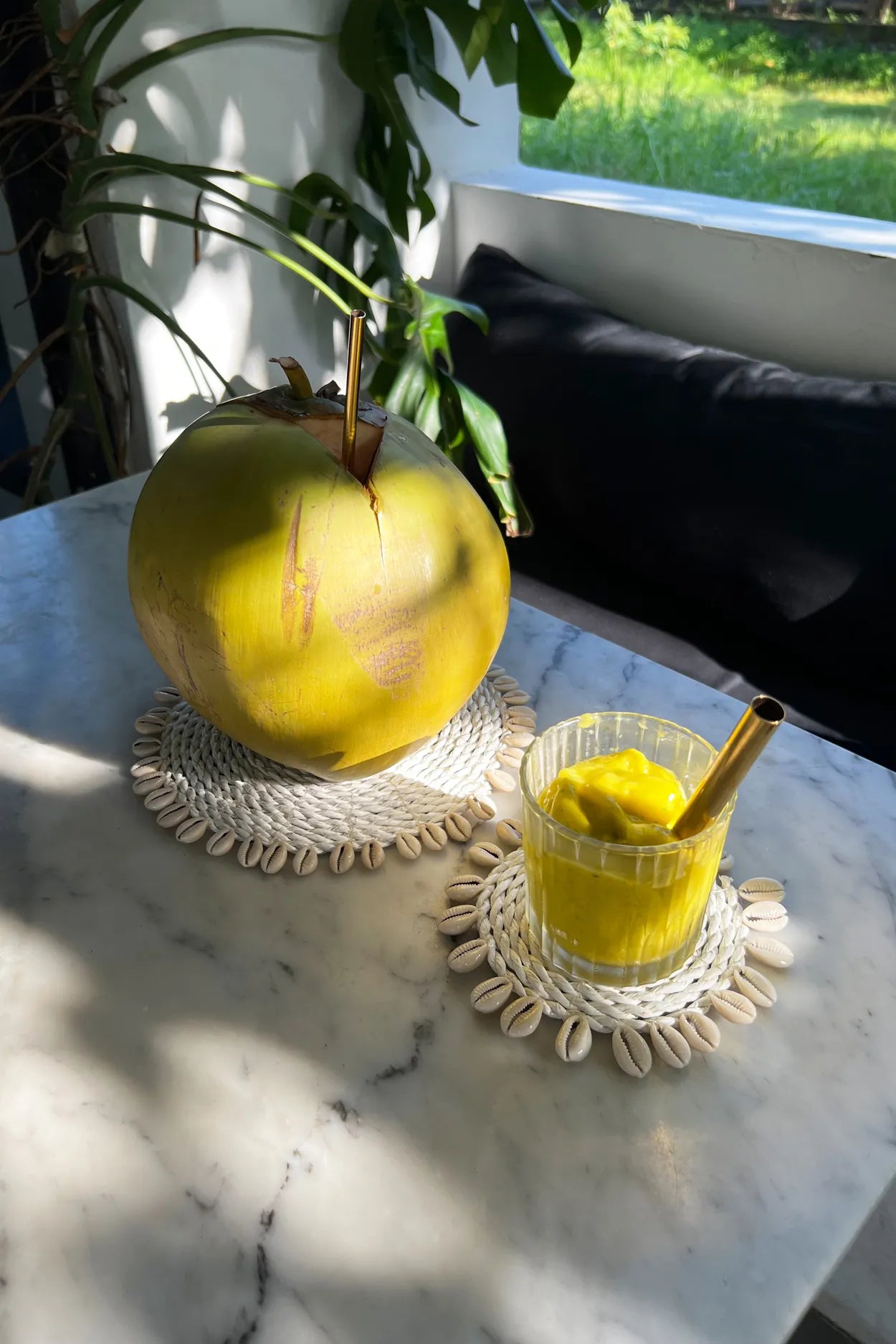 De Seagrass Shell Coaster - Wit