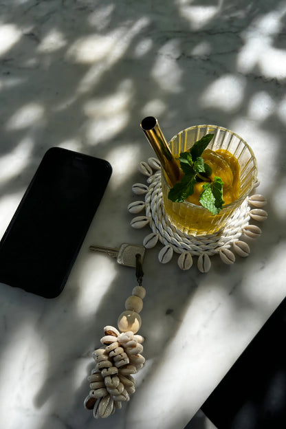 De Seagrass Shell Coaster - Wit