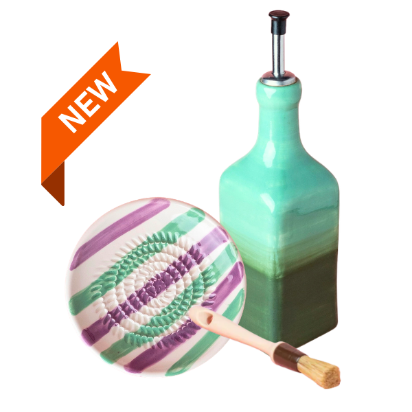 Giftset Esmeralda (Mini raspbord + oliefles + gratis borsteltje) 