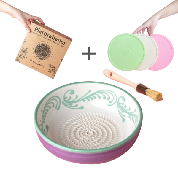Starter Set Medio (grater plate + lid + brush)
