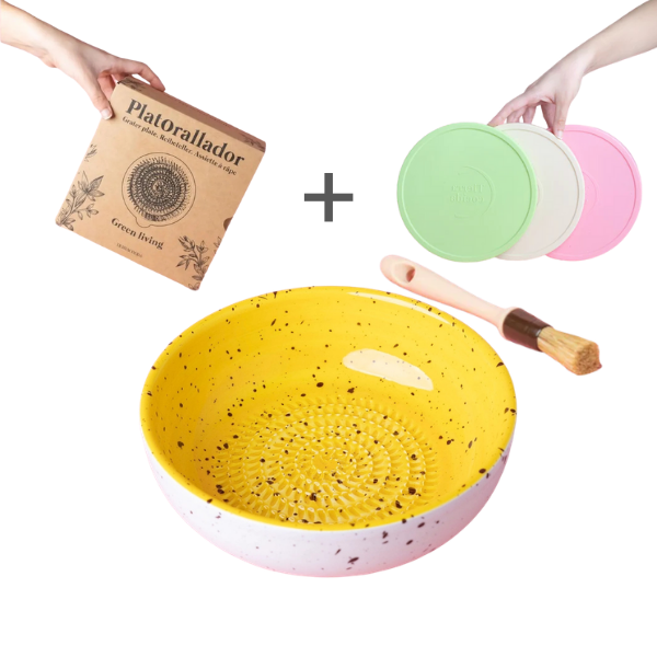 Starter Set Medio (grater plate + lid + brush)