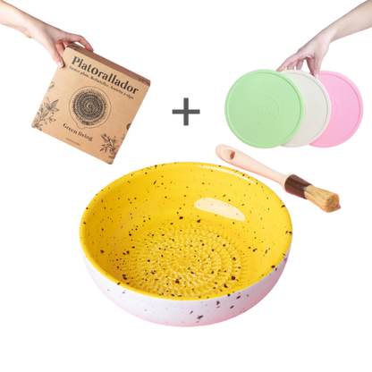 Starter Set Medio (grater plate + lid + brush)