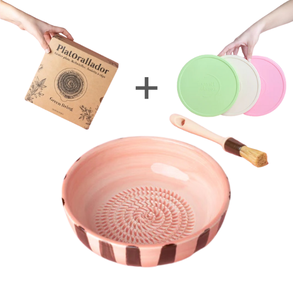 Starter Set Medio (grater plate + lid + brush)