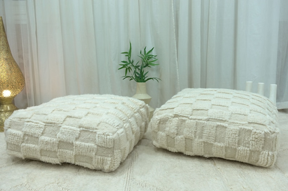 Berber Beni Ourain Kilim Pouf
