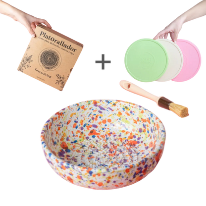 Starter Set Medio (grater plate + lid + brush)