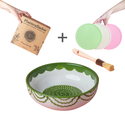 Starter Set Medio (grater plate + lid + brush)