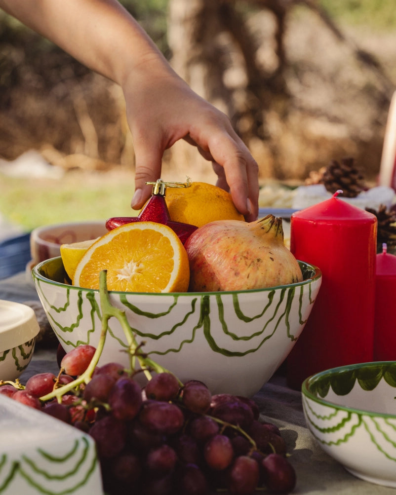 Ambachtelijke saladekommen