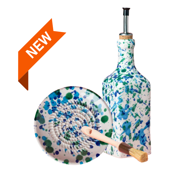 Giftset Coral Mini raspbord + oliefles + gratis borsteltje) 