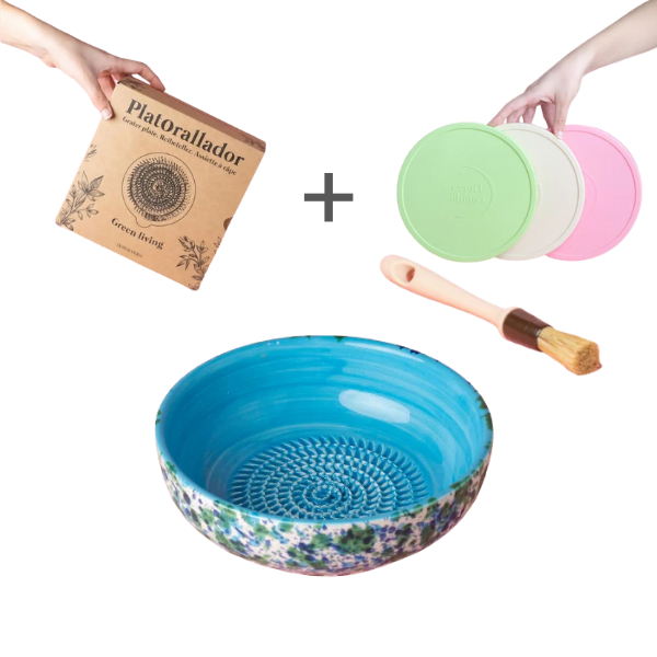 Starter Set Medio (grater plate + lid + brush)