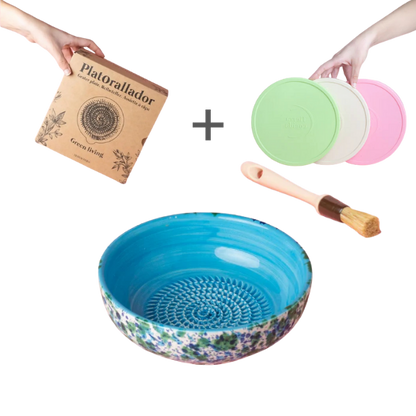 Starter Set Medio (grater plate + lid + brush)