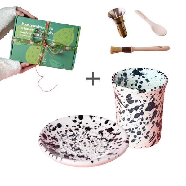 cadeau set keramisch raspbord gember rasp