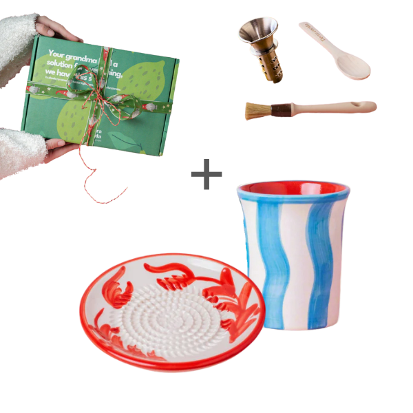 cadeau set keramisch raspbord gember rasp