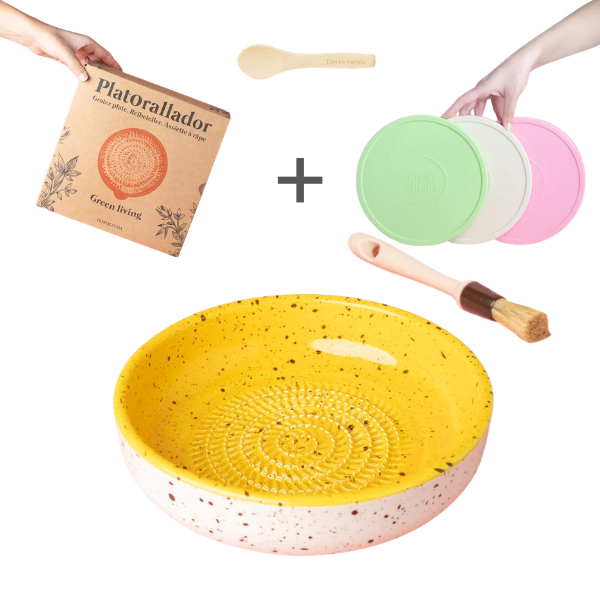Starter Set Grande (grater plate + lid + brush + free spoon)