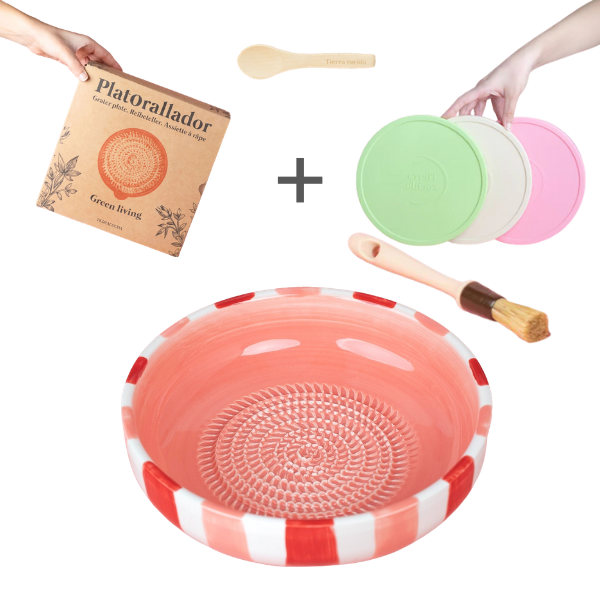 Starter Set Grande (grater plate + lid + brush + free spoon)