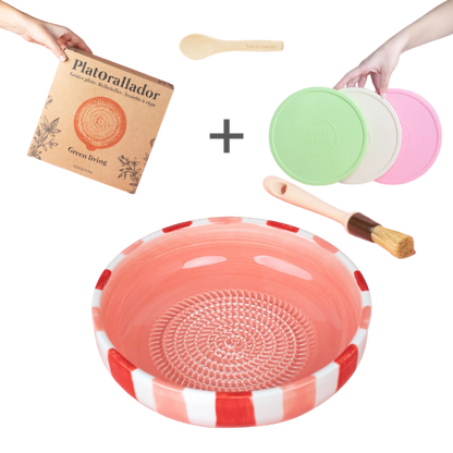 Starter Set Grande (grater plate + lid + brush + free spoon)