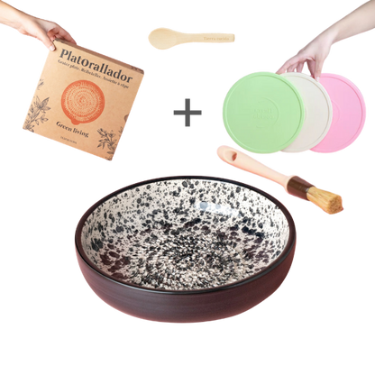 Starter Set Grande (grater plate + lid + brush + free spoon)