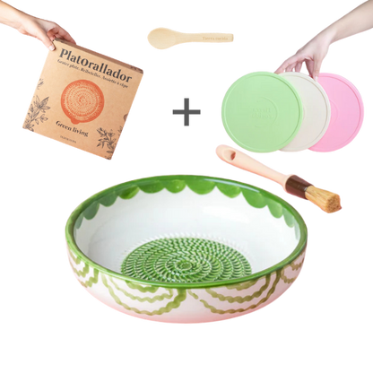 Starter Set Grande (grater plate + lid + brush + free spoon)