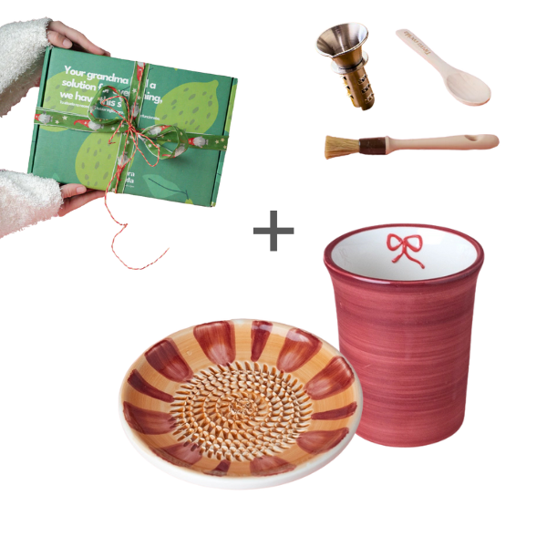 cadeau set keramisch raspbord gember rasp