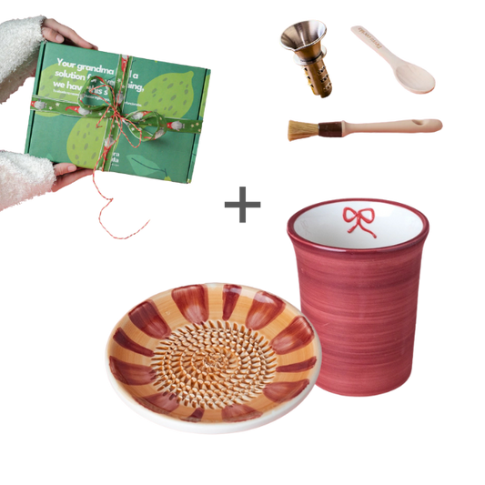 cadeau set keramisch raspbord gember rasp