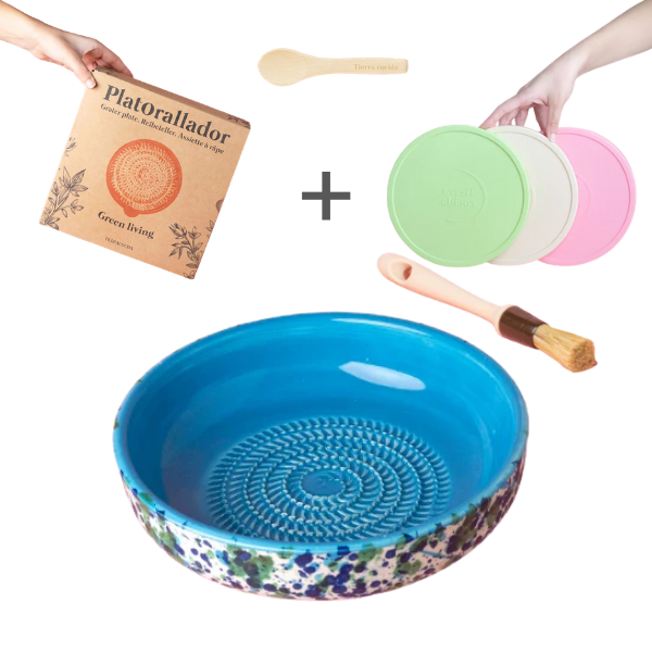 Starter Set Grande (grater plate + lid + brush + free spoon)