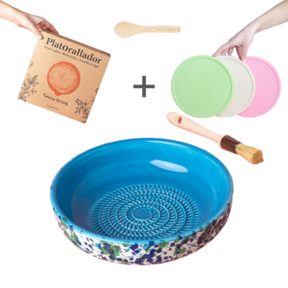 Starter Set Grande (grater plate + lid + brush + free spoon)