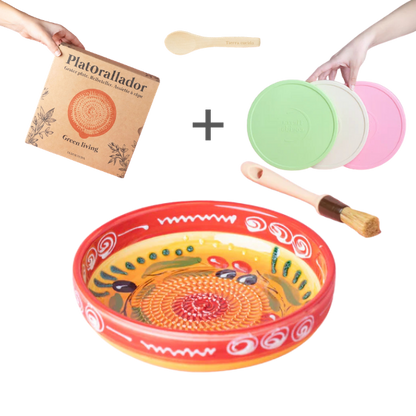 Starter Set Grande (grater plate + lid + brush + free spoon)
