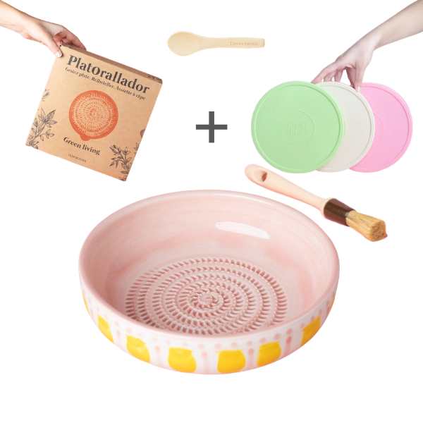 Starter Set Grande (grater plate + lid + brush + free spoon)