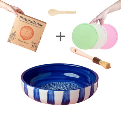 Starter Set Grande (grater plate + lid + brush + free spoon)