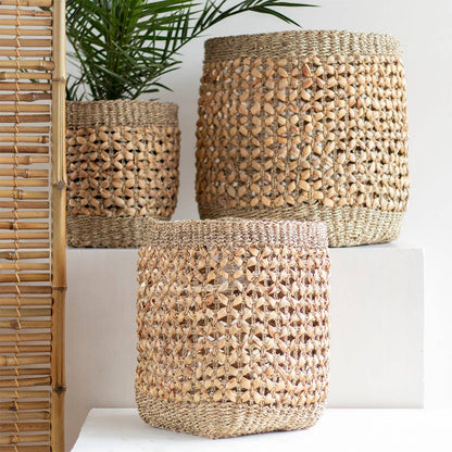 Panier en jonc de mer Oasis - Lot de 3