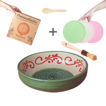 Starter Set Grande (grater plate + lid + brush + free spoon)